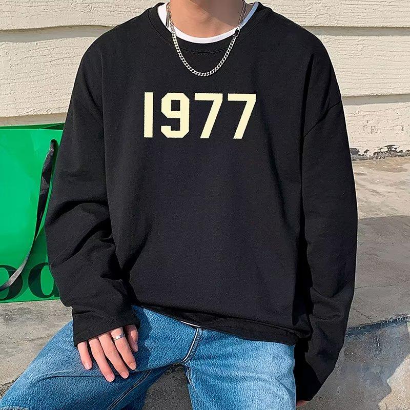 

Мужская футболка с длинным рукавом с принтом, мужская весна-осень, большой топ, уличная мужская мода, свободный свитер с круглым вырезом, модные футболки в стиле ретро для