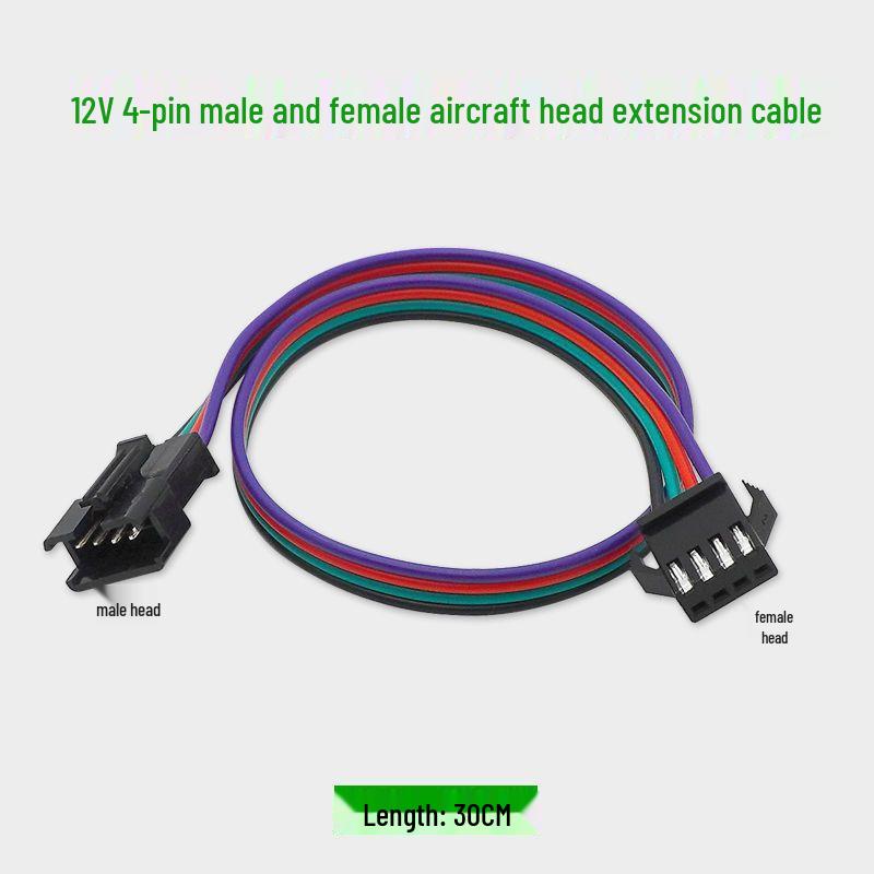 5V 3-Pin/12V 4-Pin RGB zu Flugzeug-Stecker/Buchse Adapter Verlängerungskabel