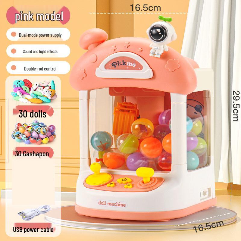 Kids' Mini Claw Machine: Home Electric Sound & Light Toy for Gashapon and Prizes