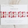Red Polka Dot KT Cat Nail Stickers: Short Cartoon Cat Eye False Nails