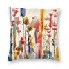 Bird In Field Taking A Zen Pause Square Pillowcase Polyester Linen Velvet Creative Zip Decorative Car Cushion Cover x
