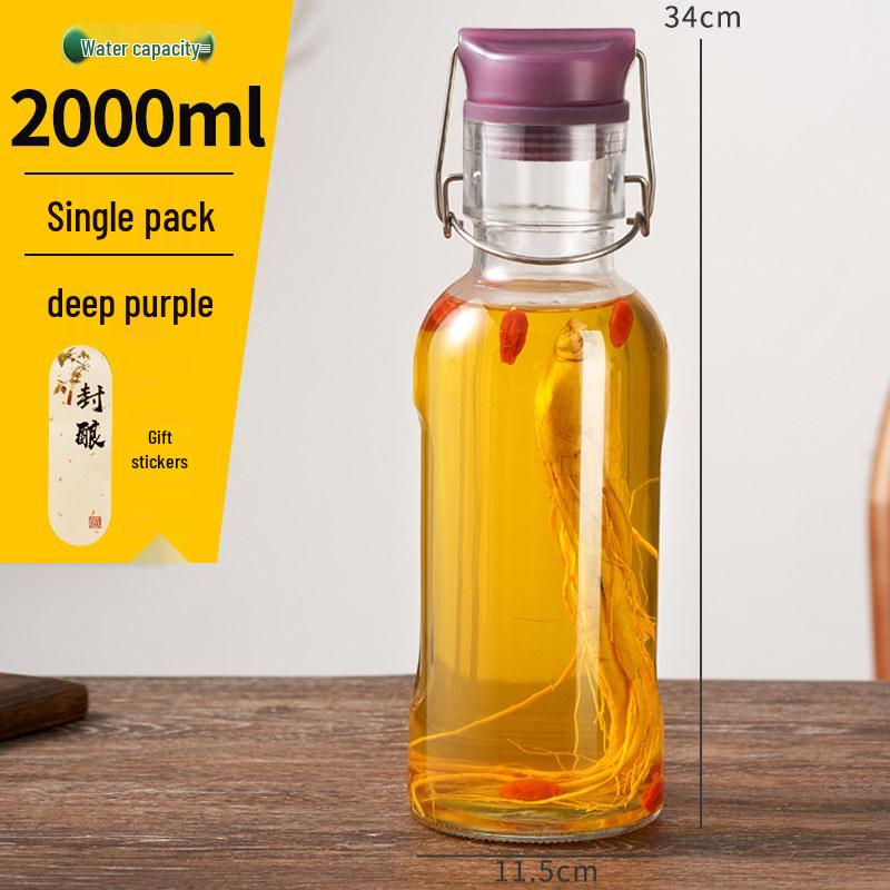 High-Grade Thick Glass Wine Bottle for Long-Term Baijiu Storage, Sealed and Durable