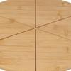 Pizza Cutting Board Bamboo Tray Food Prep Cheese Serving Platter with Grooves for