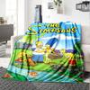 Simpsons Family Adventure Flannel Blanket Super Soft Warm Cozy Blanket For Sofa Bed Office Travel Allseason Home Decor Gift