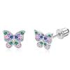 Bobisty Hypoallergenic Surgical Stainless Steel Earrings for Women Screw Back Earrings  Cute Flower Butterfly Stud Hoop Earrings