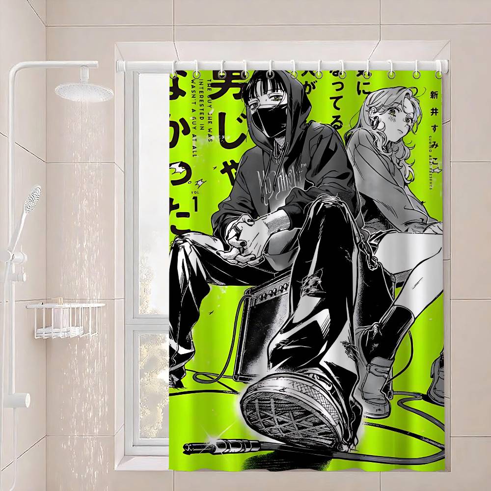 K-Kininatteru Hito Ga Otoko Ja Nakatta Waterproof Fabric Shower Curtain Bathroom Decoration Curtain Home Hawaiian Shower Curtain