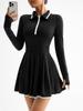 Women's Quick-Drying Long Sleeve Polo Dress for Yoga, Running, and Golf
