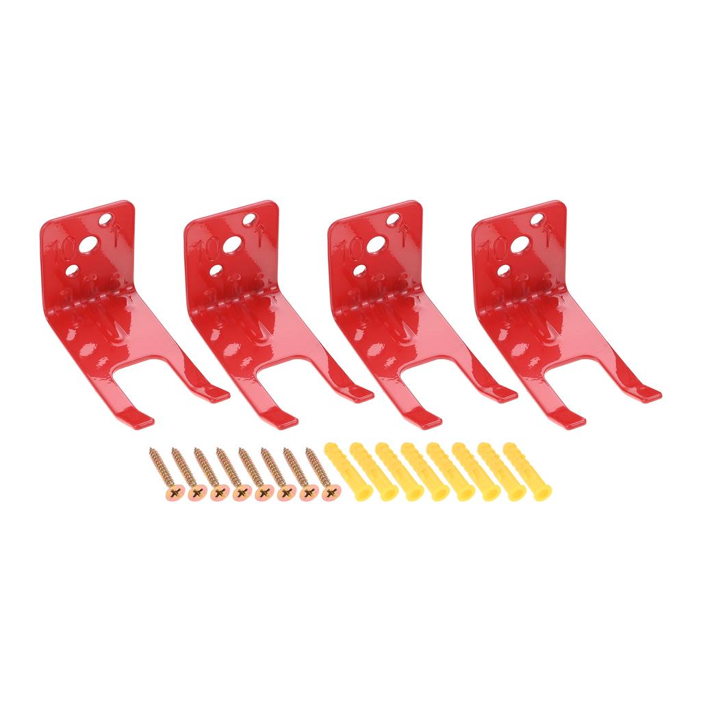 4pcs Iron Heavy Duty Wall Mounted Bracket for Extinguisher Universal Holder Wall Hook with Screws for Home Office Hardware