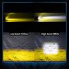 Car Motorcycle Spotlight LED Dual Color External Spotlight Far & Near Off-road Vehicle Truck Motorcycle Modified Work Headlight