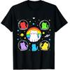 Rainbow Space Cats Astronaut Graphic Tee Pride LGBTQ Casual Short Sleeve T-Shirt for Men