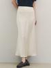 GNGB Satin Long Skirt_White