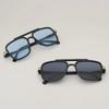 Non-polarized Vintage Punk Double Girder Large Square Frame Leisure Sunglasses Men Women Outdoor Travel Anti Strong Light Eyeglasses