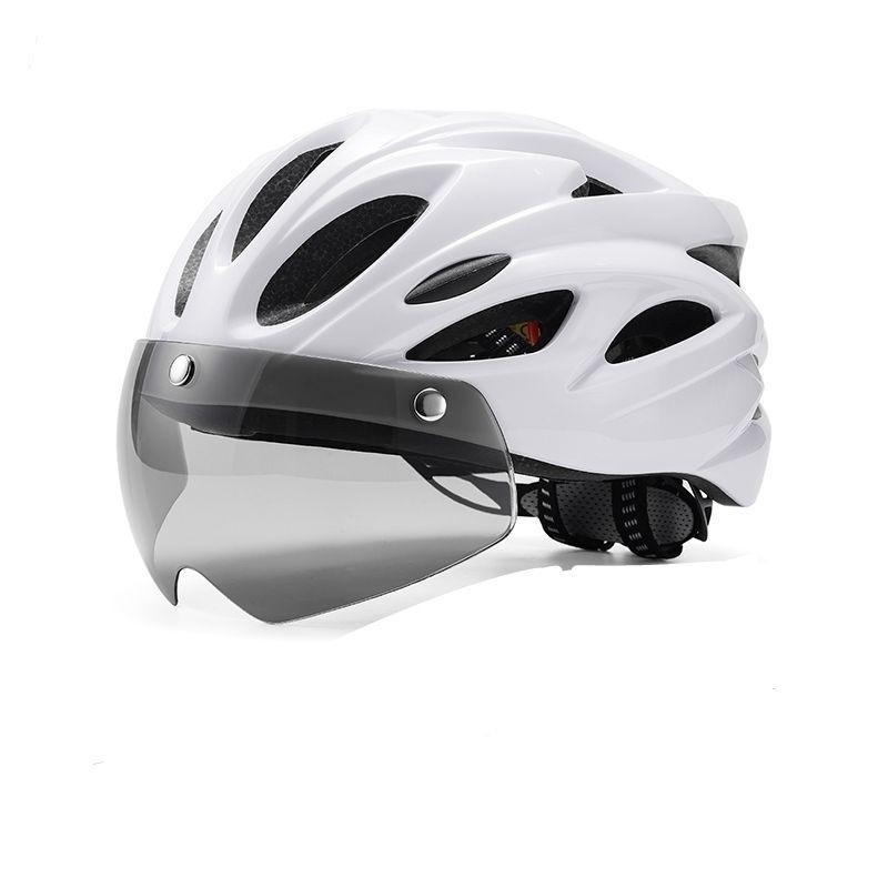Bicycle riding helmet Magnetic goggles Lens forming mountain men's and women's hard hats integrated bicycle summer road