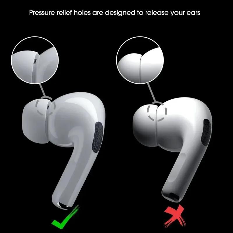 1-4Pairs Replacement Eartips for AirPods Pro 1st 2nd Generation Ear Tips Buds Silicone Rubber Eartips Earbuds Cap Accessories