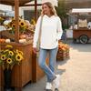 Damen Mode Hoodie mit Taschen, Bequemer Pullover