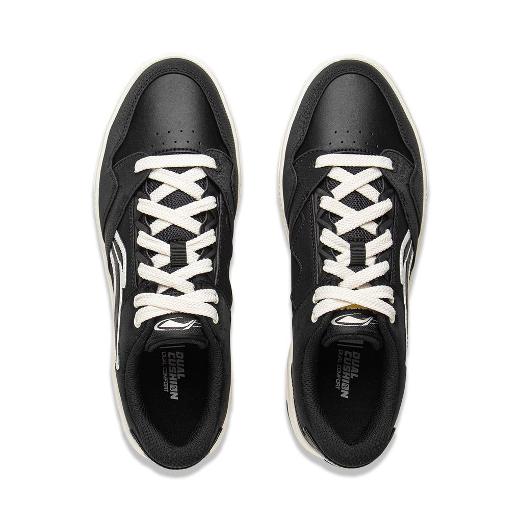 Li Ning Common 80s Slip Resistant, Abrasion Resistant, Lightweight Low top Skateboard Shoes Men's Black AGCV269-2