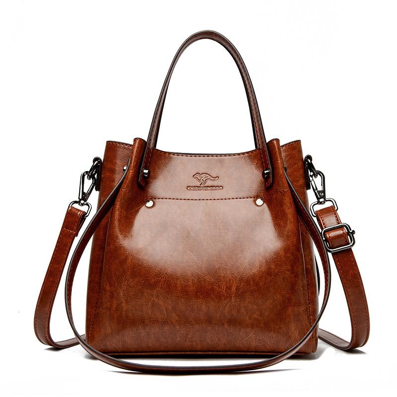 

Женская сумка через плечо Стильная атмосфера для женщин среднего возраста Широкий плечевой ремень Одно плечо Сумка земля желтый