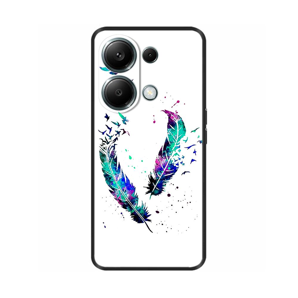 For Xiaomi Poco M6 Pro 4G Phone Case Cover Cute Cat Painted Black Silicone Soft Back Cover Cases For Poco M6 Pro Case M 6 M6Pro