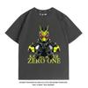 Kamen Rider Zero One Japanese Summer Couple Pure Cotton Short Sleeved T-shirt Boys and Girls O-neck Adult Same Style Shirt