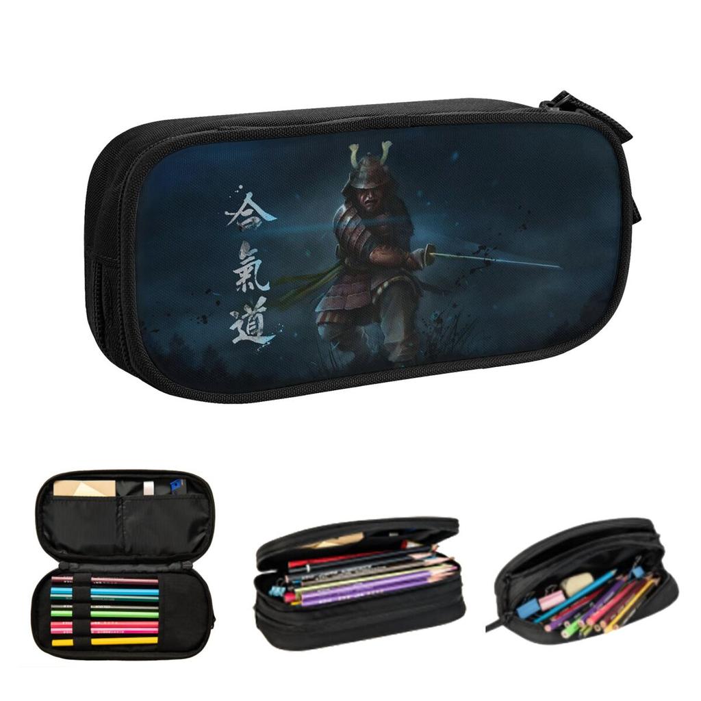 Samurai Spirits Pencil Cases for Students Gifts Pen Box Pencil Bag Big Capacity Pencil Pouch