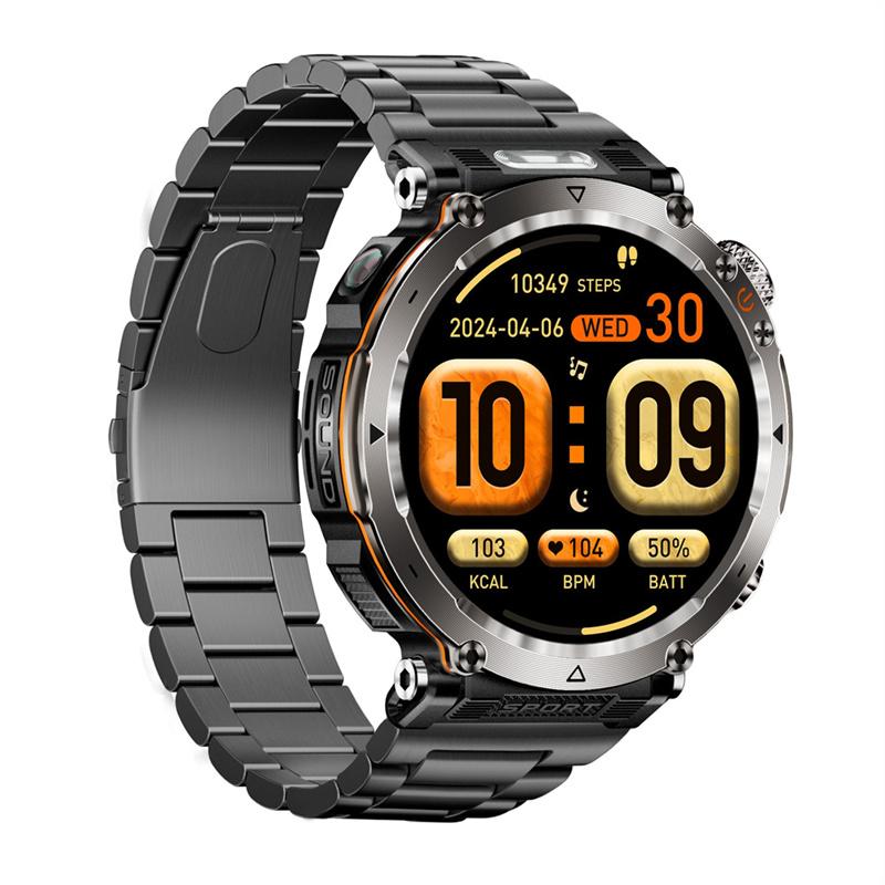 HT30 Smart Watch Bluetooth Call Men Outdoor Sports Fitness Compass Heart Rate Health Monitoring 600mAh Large Battery Smartwatch