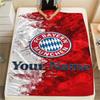 1 STuks Gepersonaliseerde Naam FC Bayern München Patroon Flanellen Deken Geschikt Voor Alle Seizoenen voor Huisdecoratie Warmte en Comfort Cadeaus Vakantiecadeau -HE61