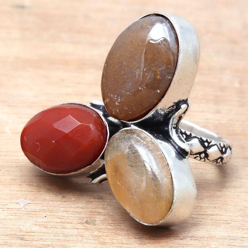 Sunstone Gemstone Handmade Silver Jewelry  "7"