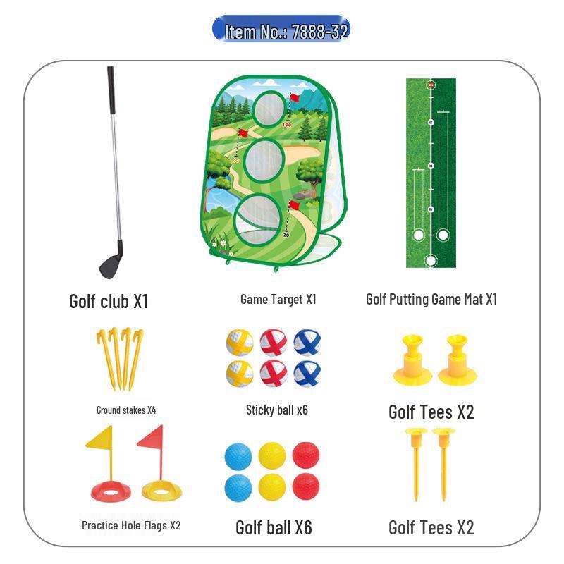 

Popular Kids’ Golf Target Mat & Throwing Game Set - Three-Sided, Two-in-One Toy