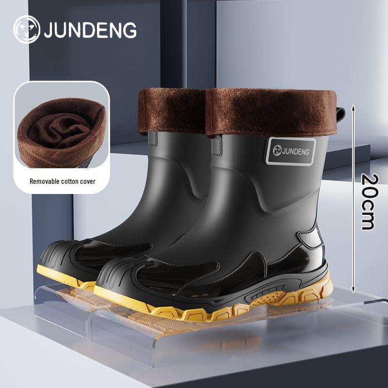 Wasserdichte, rutschfeste Unisex-Gummistiefel für Angeln, Arbeit und Bau – Mittellang, Modisch.