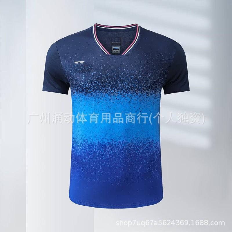 Quick-Dry Breathable Badminton Shirt Men Women Kids Training Competition Sportswear Custom Print
