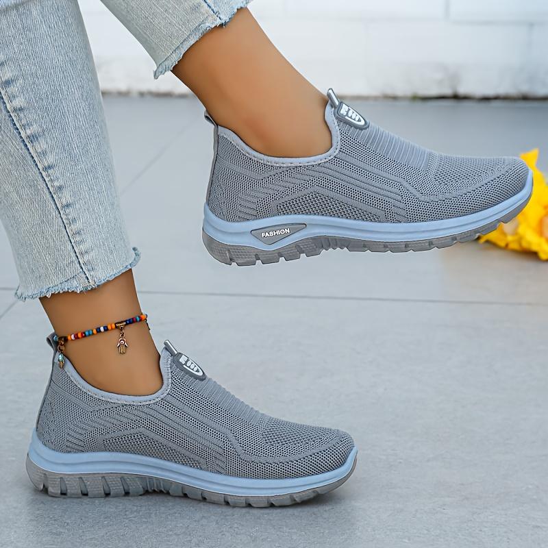 Women's Casual Shoes Breathable Knitted Sports Shoes Lightweight Walking Shoes for Spring and Autumn