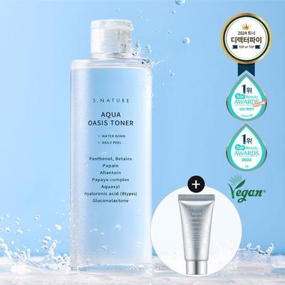 Lotion tonique S-Nature Aqua Oasis 300 ml spéciale (+ crème hydratante 30 ml gratuite)