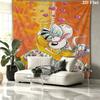 Diddl Custom Name Wall Tapestry Aesthetic Wall Hanging Printed Fabric Blanket Decorative Tapestries for Bedroom Living Room Home Decor