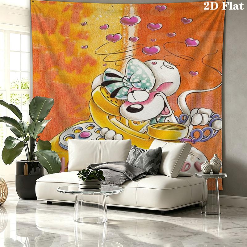 Diddl Custom Name Wall Tapestry Aesthetic Wall Hanging Printed Fabric Blanket Decorative Tapestries for Bedroom Living Room Home Decor