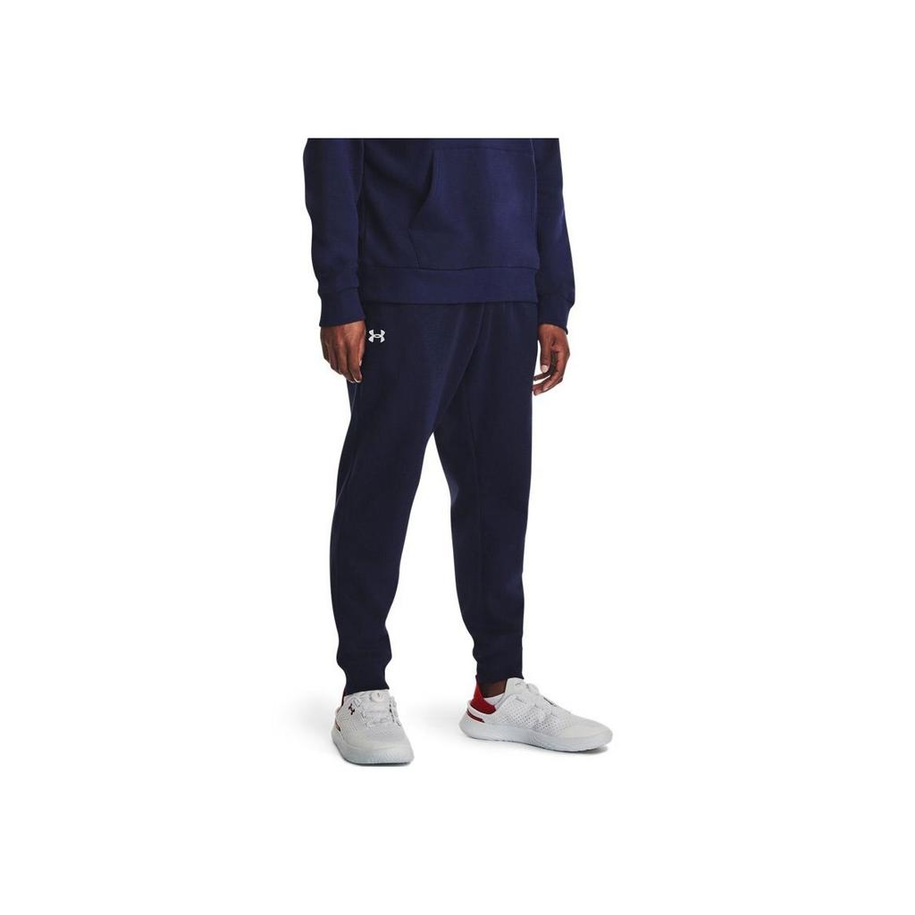 Under Armour Rival Solid Fleece Training Jogger Pants Men Bottoms Dark-Blue 1379774-410