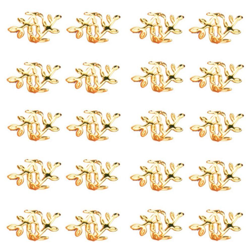 

20 шт. Головной убор в виде листьев, кольца для волос-дредов, металлические зажимы-манжеты, бусины для волос для косичек для женщин, девушек золотой