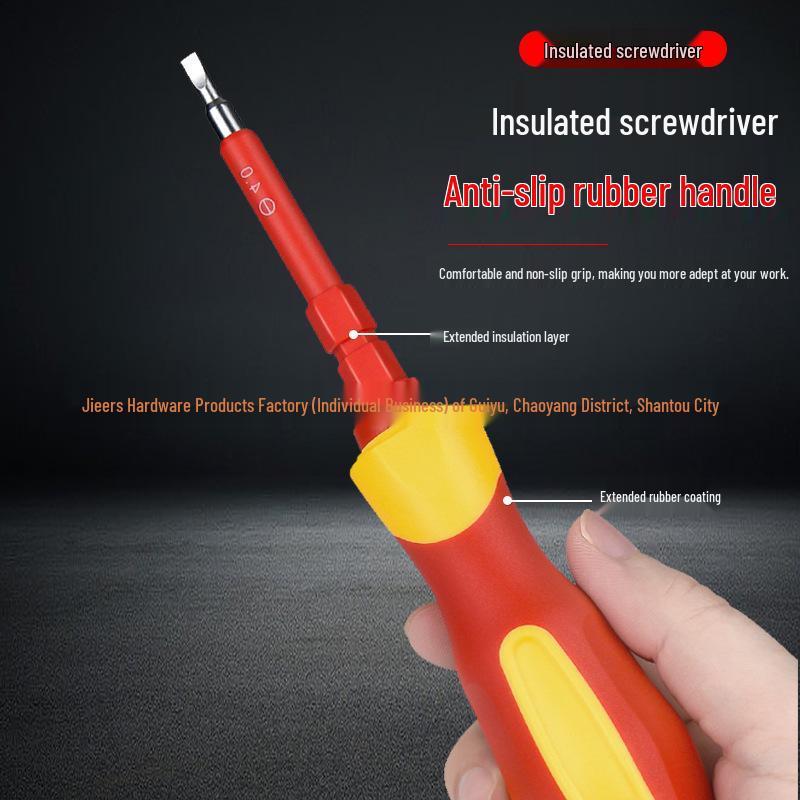 29-in-1 Insulated Electrician's Screwdriver Set – Phillips & Flathead Household Repair Tools