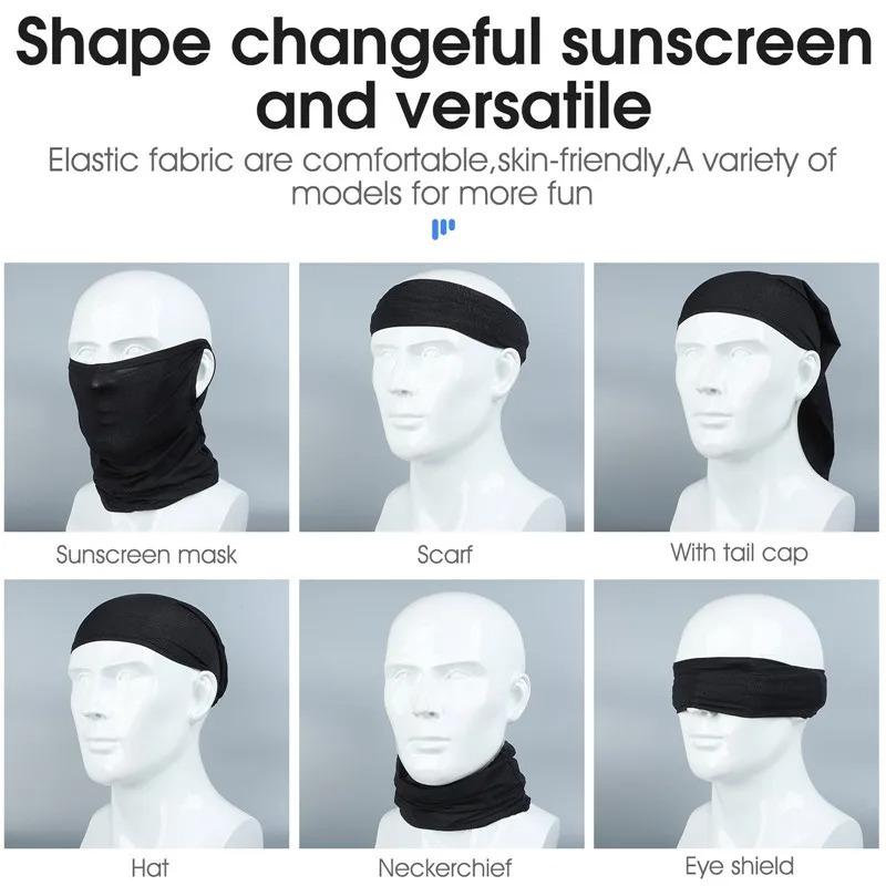 2026 Summer Breathable Summer Cycling Headwear Ice Silk Anti UV Face Cover Outdoor Sport Running Scarf Dustproof Men Women Mask