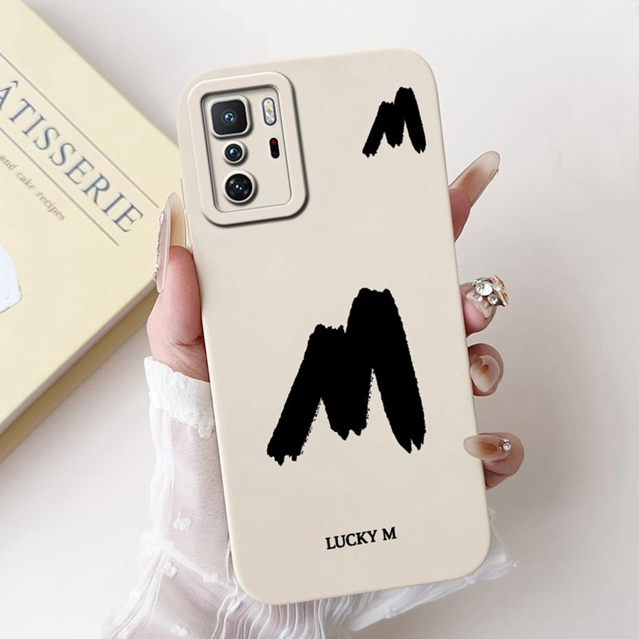 New Fashion Letter Phone Case For Xiaomi Redmi Note 10 Pro 5G Soft Silicone Shockproof Cover For Redmi Note10 5G 10T Bumper