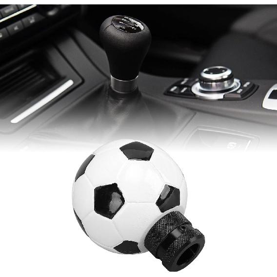 Shifter Knobs, Gear Shift Knob Soccer Look Soccer Shifter Knobs Gear Shifter Lever Head Replaceable Football Shift Knob for Most Manual Cars