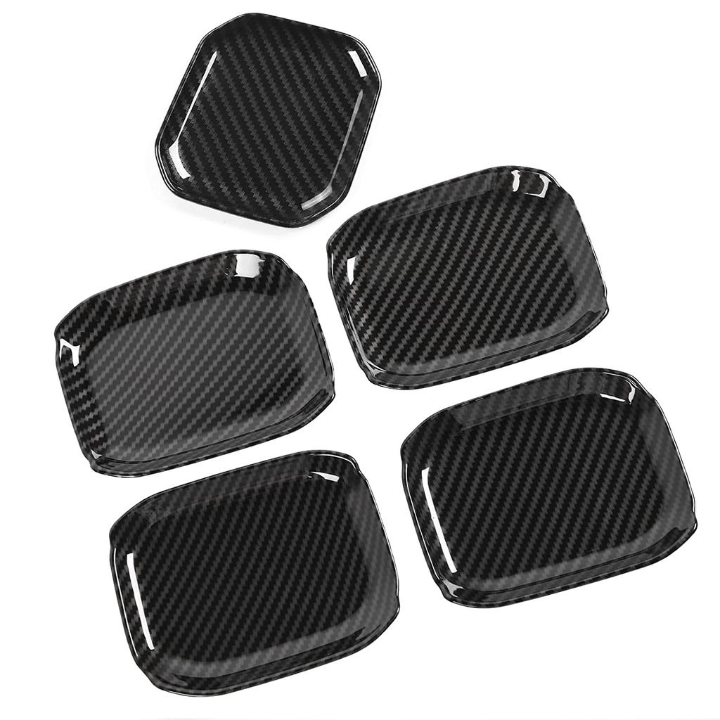 5pcs/Set Car Door Handle Bowl Decor Cover Sticker Exterior Cup Trim For Jeep Wrangler JL 4-Door 2018 -2025