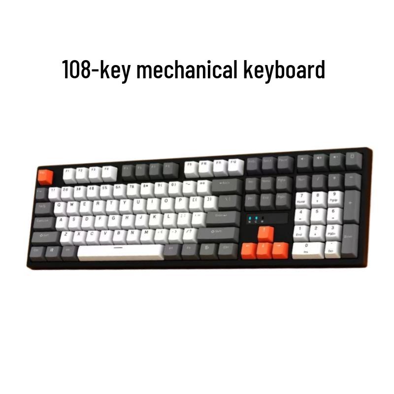 

108-Key Wired Mechanical Keyboard with Blue Switches for Business and Gaming