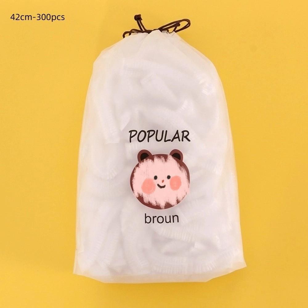 100/300/500pcs Colorful Disposable Food Cover Elastic Mouth Food Grade Plastic Cling Cover Disposable Fresh-Keeping