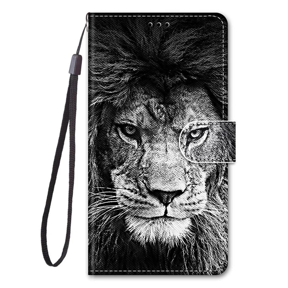 Lovely Cat Wolf Pattern Wallet Flip Cases For iPhone 15 Pro Max 14 Plus 13 12 11 Pro Max Card Holder Stand Phone Book Cover