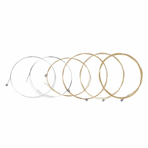 6-String Acoustic Guitar String Set, Stainless Steel, Anti-Oxidation & Rust-Resistant, Easy To Use, Stringed Instrument Accessories