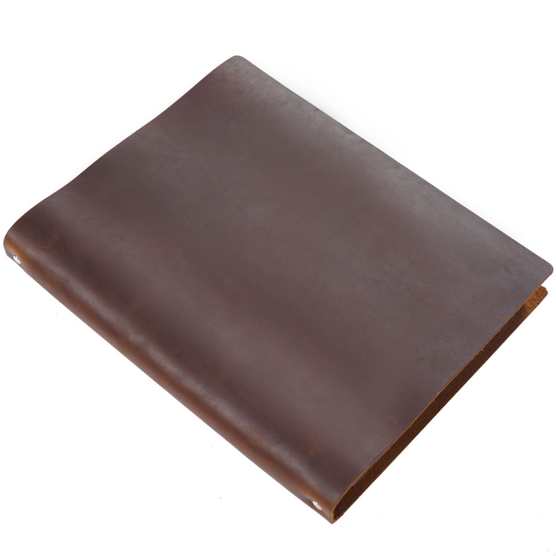 Vintage Handmade Genuine Leather A4 Binder Notebook Crazy Horse Leather Loose-Leaf Sketchbook 100 Pages for Writing (Brown,100 Pages&A4)