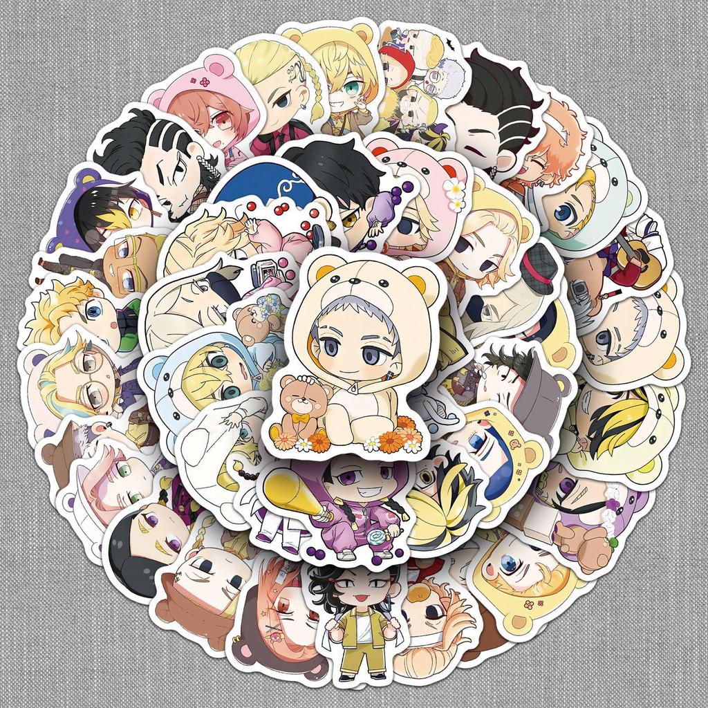 50pcs Tokyo Revengers Anime Stickers: Creative Waterproof Decor for Phone, Tablet, Thermos Cup