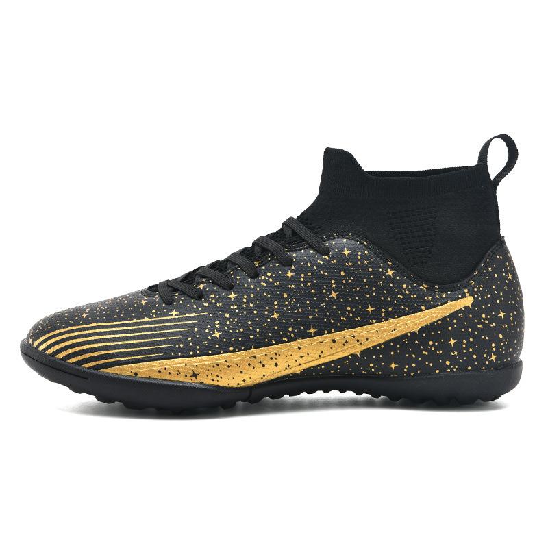 High-top football shoes tf broken nails artificial grass boys and girls teenagers students leather foot sports training shoes