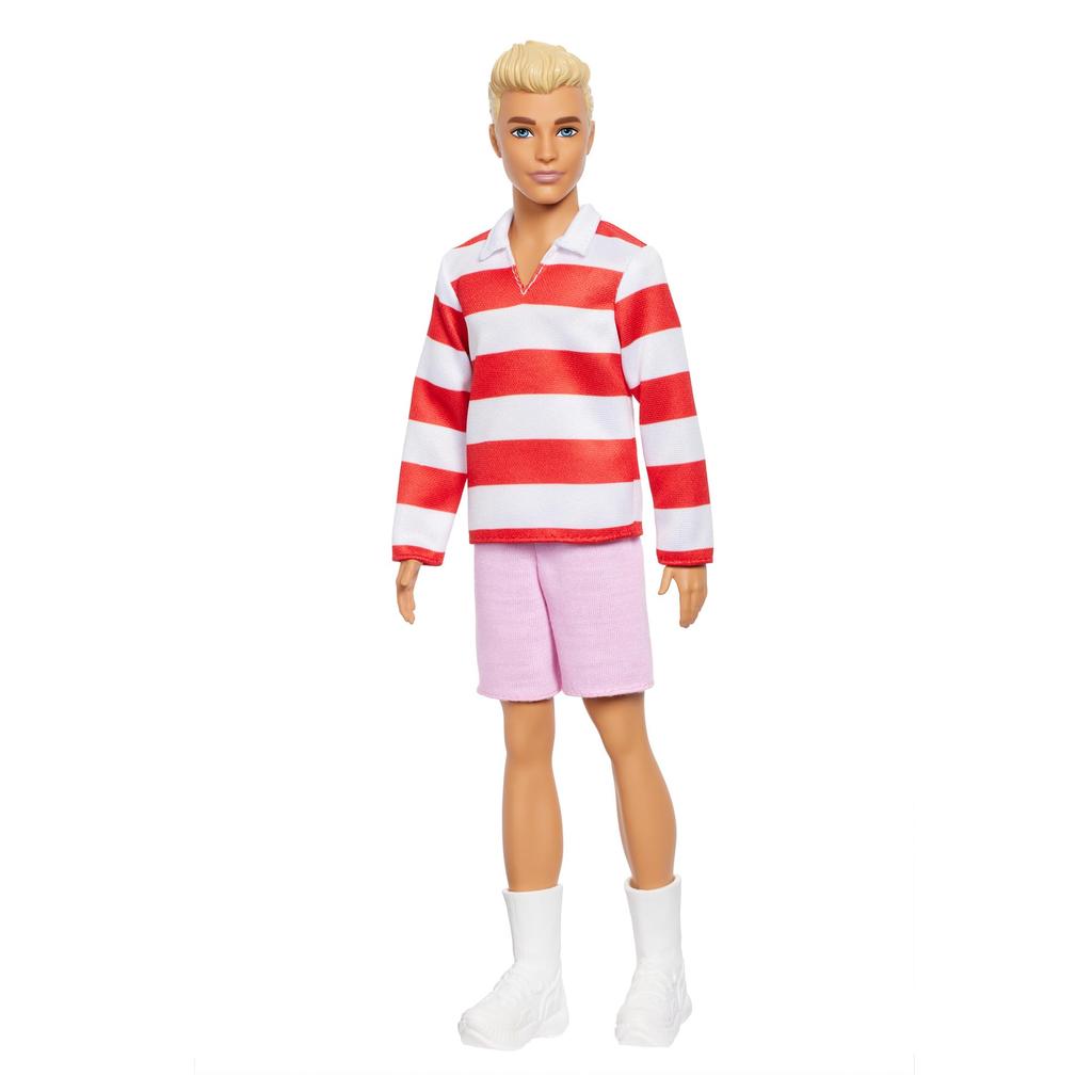 Barbie Ken Fashionista Gestreiftes Hemd Puppenhaus Rollenspiel Barbie Puppe Alter Rot HYV01 Verkleiden 3+