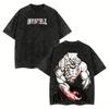 Hot Sale Anime Crazy Invincible Graphic Print Tshirt Vintage Washed Harajuku Y2k Fashion Summer Tee Hip Hop Streetwear Tshirt